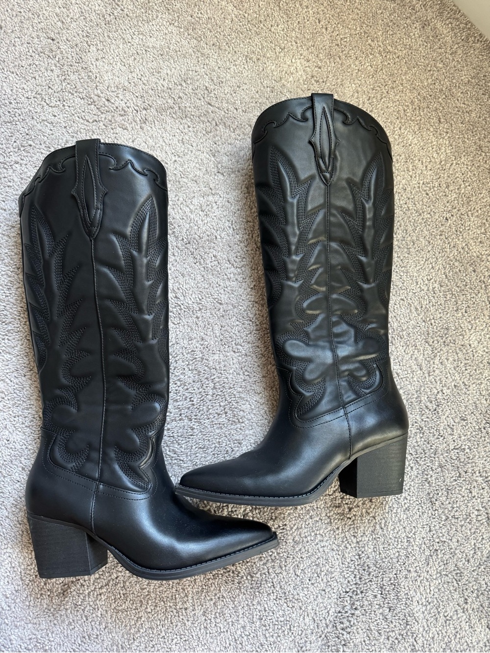 Women’s Black Western Knee-High Boots